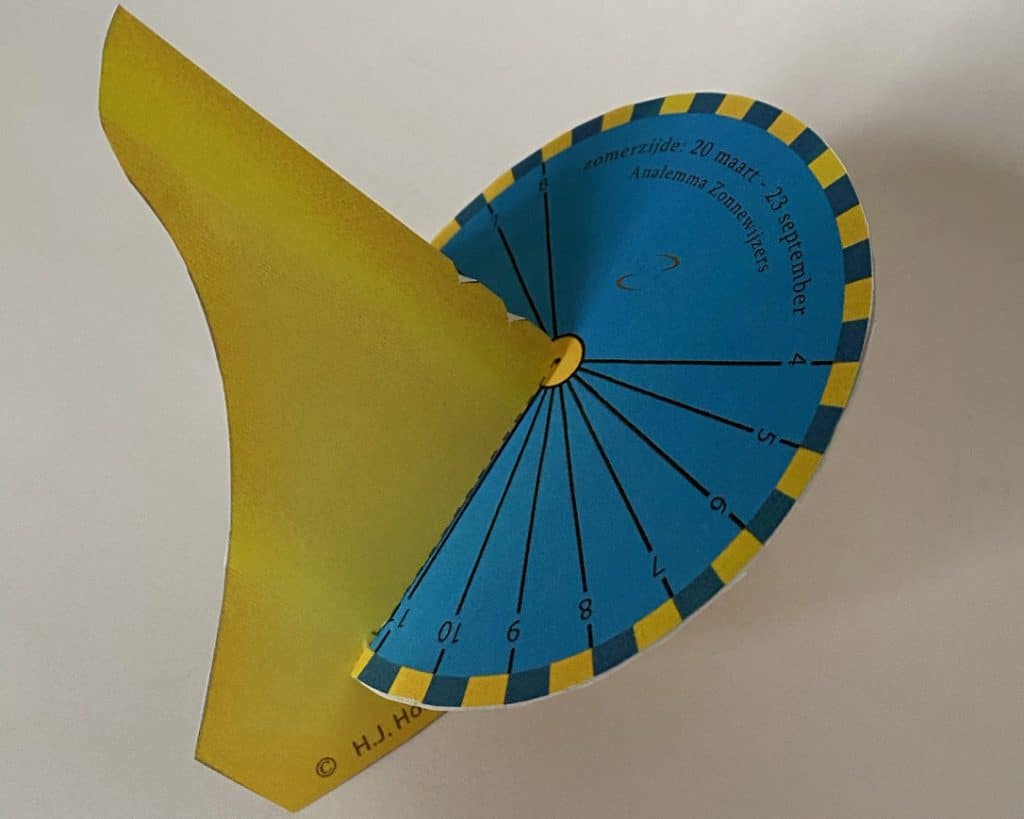 zonnewijzer bouwplaat equatoriaal 54